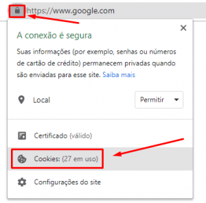 como bloquear cookies de um site