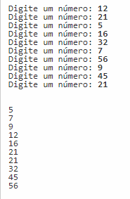 Vetores - Ordem Crescente (Implementação com Portugol Webstudio