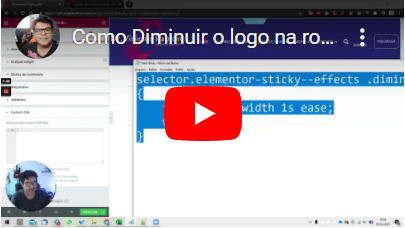 Como Diminuir o logo na rolagem do Sticky Header no Elementor