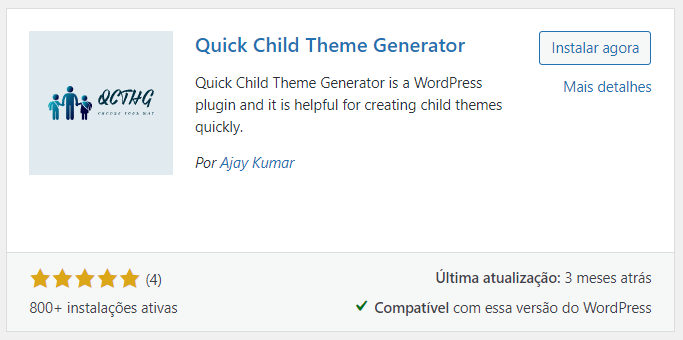 Plugin para criar temas filhos no WordPress