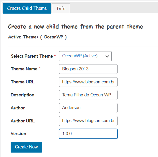 configurar tema filho no WordPress