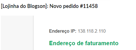 IP do comprador no email de novo pedido WooCommerce